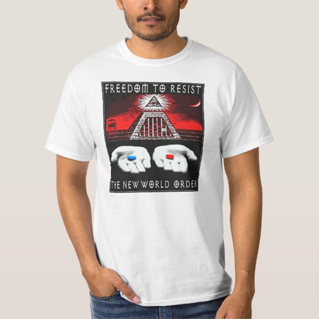 Widerstehen Sie der neuen Weltordnung T-Shirt (Vorderseite)