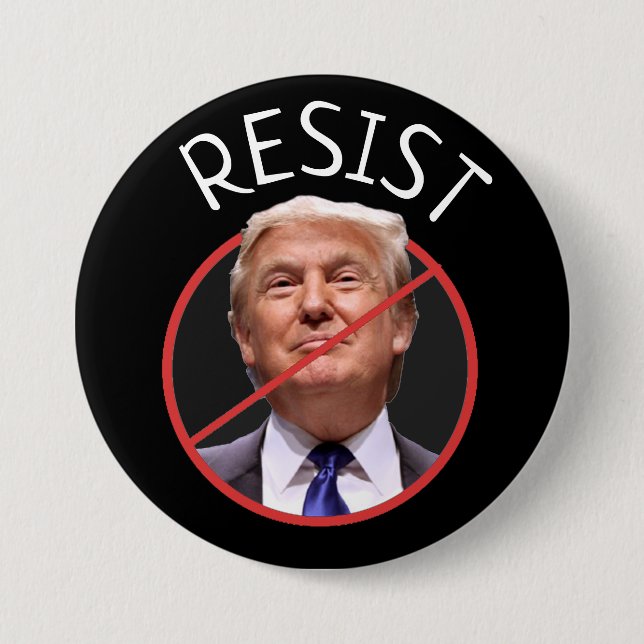 WIDERSTEHEN Sie Protest-Antidonald- trumpknopf Button (Vorderseite)
