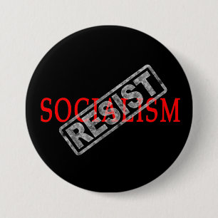 Widerstehen Sie Sozialismusknopf Button
