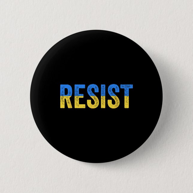 Widerstehen Sie. Stehen Sie mit der Ukraine. Unter Button (Vorderseite)