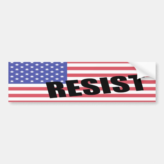 Widerstehen Sie Trumpf USA-Flagge Autoaufkleber (Vorne)
