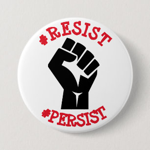 Widerstehen Sie und bestehen Sie AntiTrumpf-Knopf Button