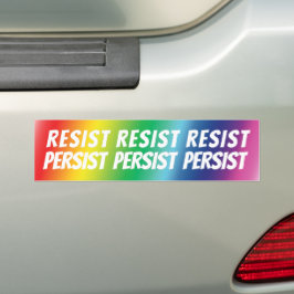 "Widerstehen" weiße Buchstaben - Stolz lgbtq lgbt Autoaufkleber