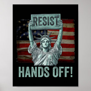 Widerstehen Widerstand Statue Of Liberty Hände Weg Poster