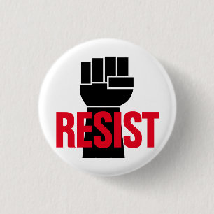 Widersteht Präsident Trump - Anti Trump schwarze F Button