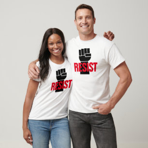 Widersteht Präsident Trump - Anti Trump schwarze F T-Shirt