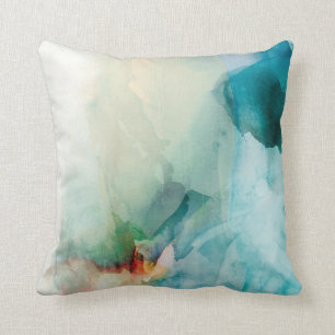 Widerwille - blaues Aquarell Kissen