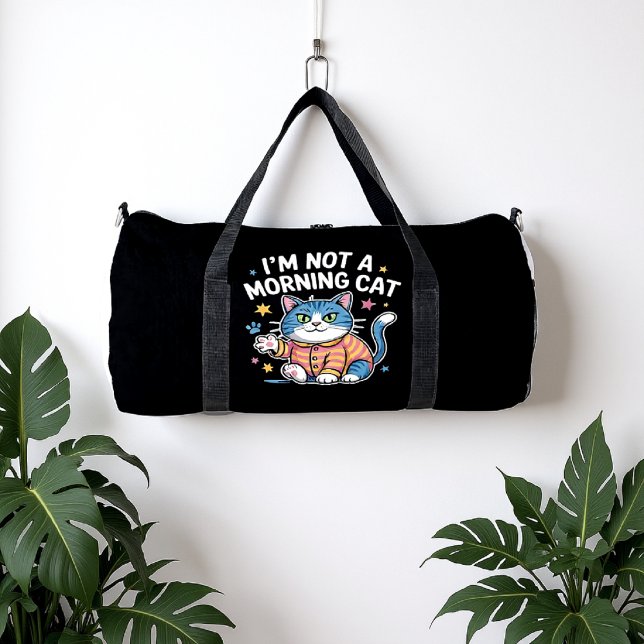 Widerwillige Morgenkatze Duffle Bag (Von Creator hochgeladen)