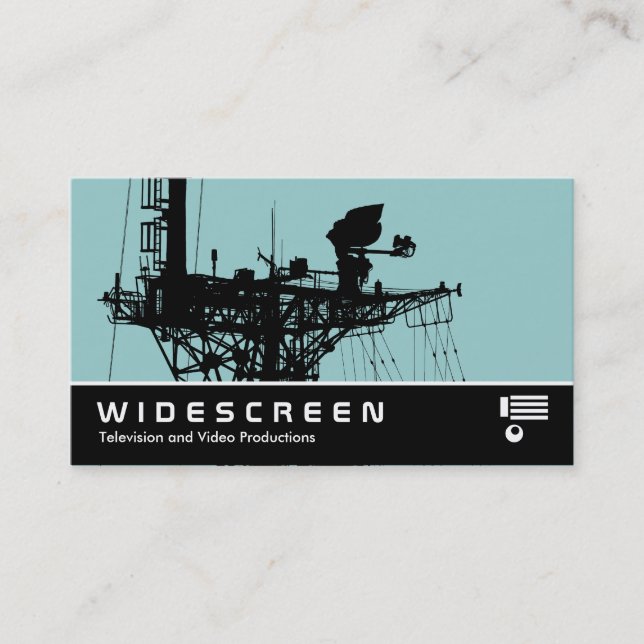 Widescreen 0481 - Radar Mast - Lt Blue Green Visitenkarte (Vorderseite)