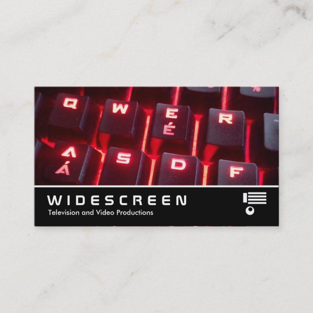 Widescreen 0516 - glühende Tastatur Visitenkarte (Vorderseite)