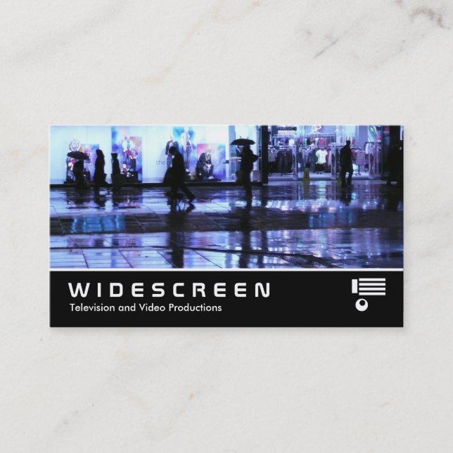 Widescreen 209 - Shoping im Regen Visitenkarte (Vorderseite)