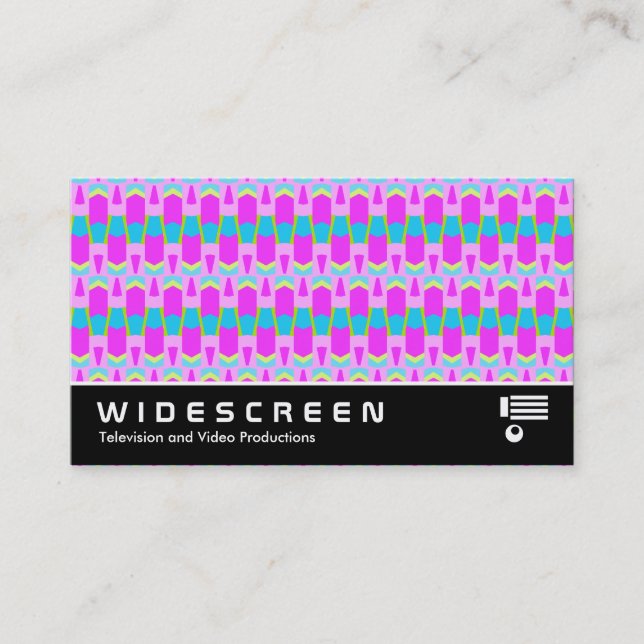 Widescreen 255 - farbenfrohe Geometrie Visitenkarte (Vorderseite)
