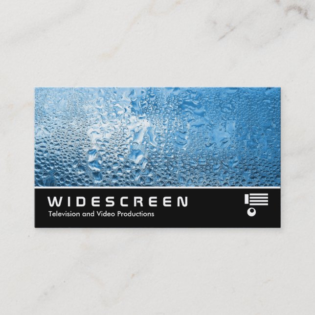 Widescreen 290 - Cooles blaues Wasser Visitenkarte (Vorderseite)
