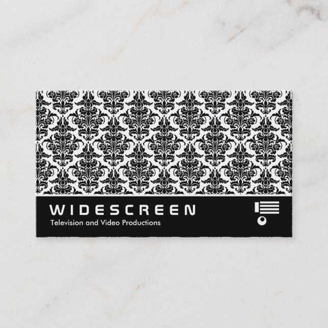 Widescreen 344 - Damask Muster Visitenkarte (Vorderseite)