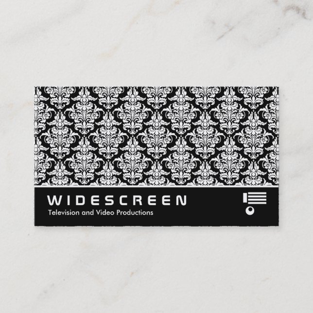 Widescreen 345 - Damask Muster Visitenkarte (Vorderseite)