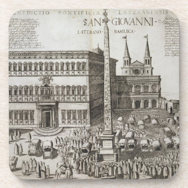 Widmung des Obelisk vor der Basilika Getränkeuntersetzer (Vorderseite)