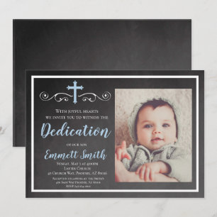 Widmungs-Einladung, Tafel, Junge, weihen ein Einladung