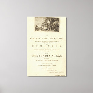 Widmungsseite zum Westindien-Atlas Leinwanddruck