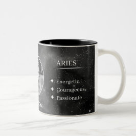 Widtersonenfoto & Name Aries Sternzeichen Kaffeeta Zweifarbige Tasse