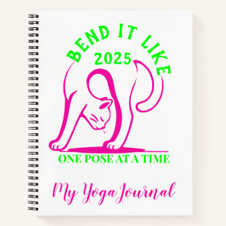 Wie 2025: Yoga Cat Fun Notizbuch