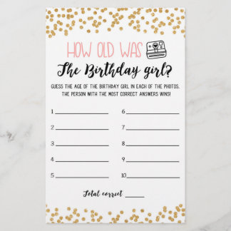 Wie alt ist das Geburtstagsmädchen Birthday Party-