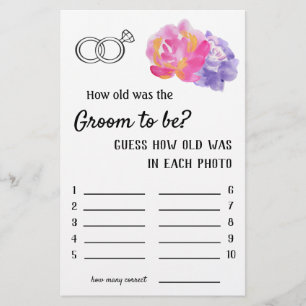 Wie alt sollte der Groom sein? - Violette Blume Flyer