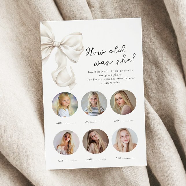 Wie alt war das Bride Brautparty Game? (Von Creator hochgeladen)