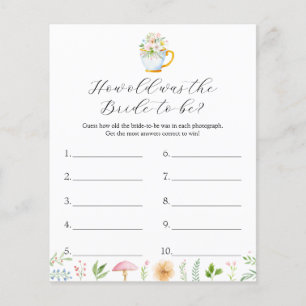Wie alt war das Bride to be Bridal Tea Party Game
