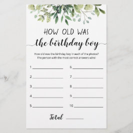 Wie alt war das Geburtstagsspiel?