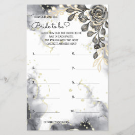 Wie alt war die Black&Gold Rose Showgame Card? Flyer