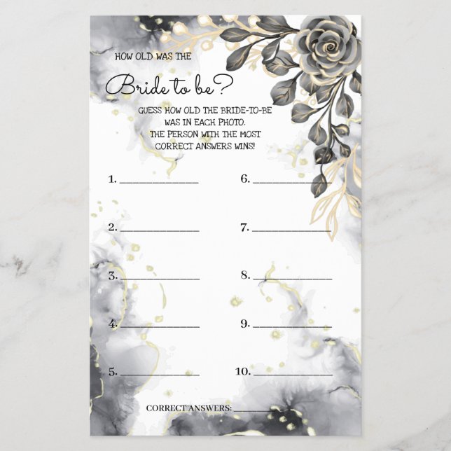 Wie alt war die Black&Gold Rose Showgame Card? Flyer (Vorne)