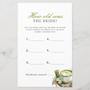Wie alt war die Braut Perfect Matcha Bridal Shower