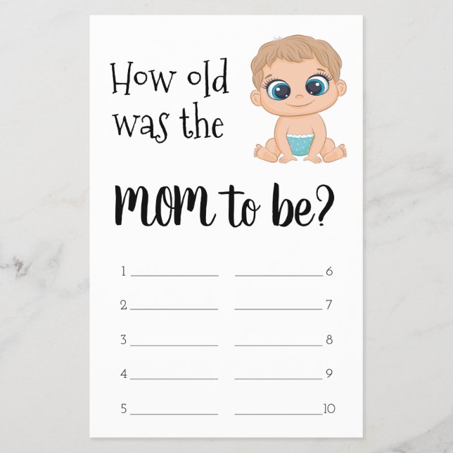 Wie alt war die Mama? Baby Jungen Flyer (Vorne)