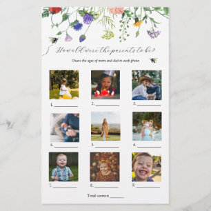 Wie alt waren Mama und Papa Baby Shower Spiel