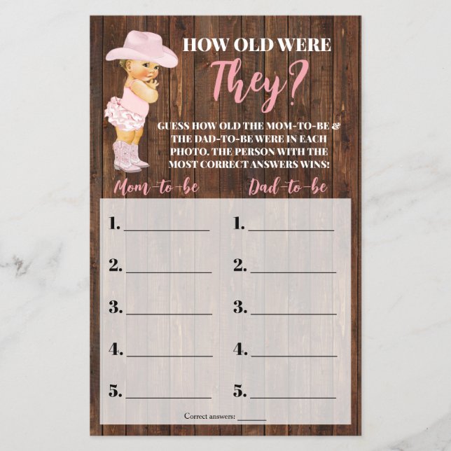 Wie alt waren sie mit Baby Showroom-Karte? Flyer (Vorne)