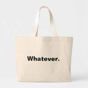 Wie auch immer ein Wort Minimaldesign Jumbo Stoffbeutel