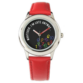 Wie auch immer, ich bin zu spät, sonniges farbiges armbanduhr