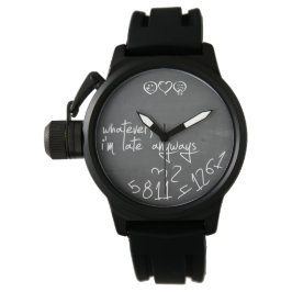 Wie auch immer, ich bin zu spät - Tafel Armbanduhr
