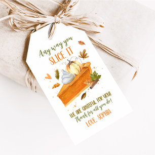 Wie auch immer Sie es schneiden Pumpkin Erntedank Geschenkanhänger