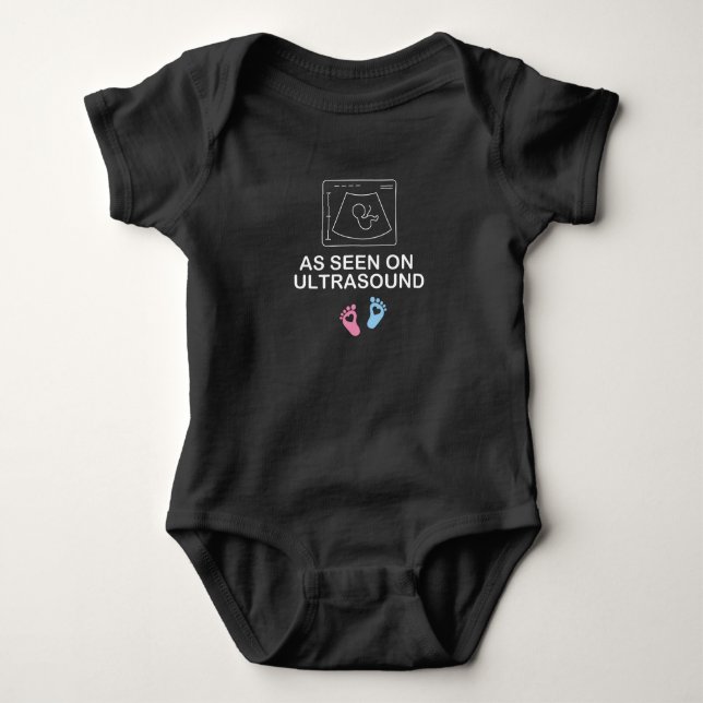 Wie auf Ultraschall gesehen, Baby Geschenk Origina Baby Strampler (Vorderseite)