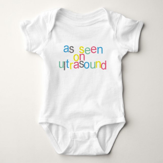 Wie auf Ultraschall gesehen Baby Strampler (Vorderseite)