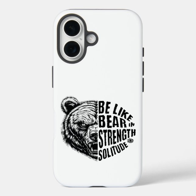 Wie Bär in Stärke und Einsamkeit iPhone 16 Hülle (Rückseite)