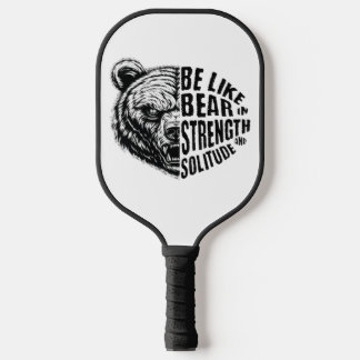 Wie Bär in Stärke und Einsamkeit Pickleball Schläger