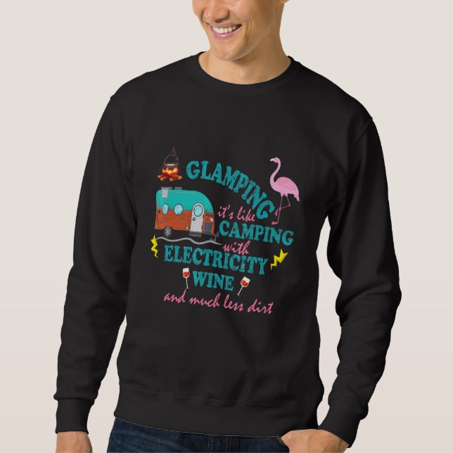 Wie Camping glänzen Sweatshirt (Vorderseite)