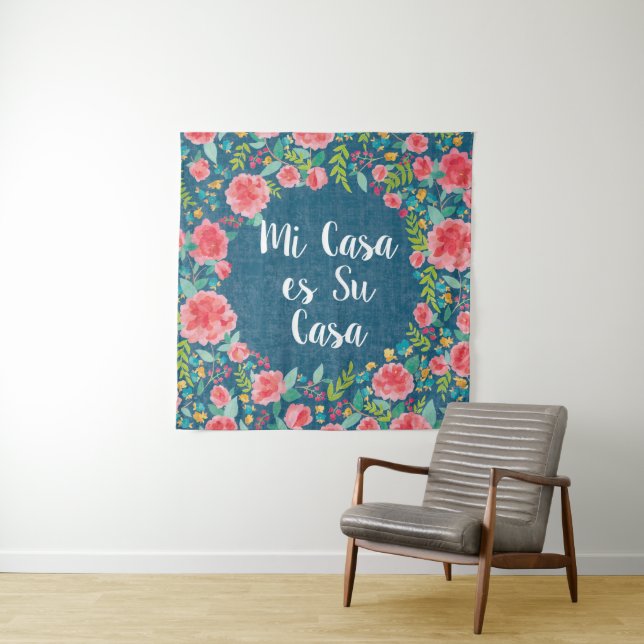 Wie Casa Frida VIII | MI Casa es SU Wandteppich (Beispiel (Horizontal))