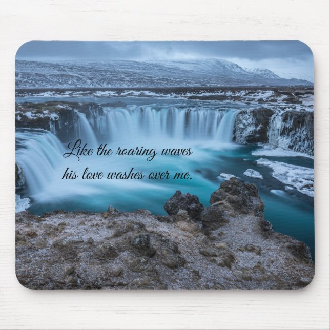 Wie das Roaring Waves Blue Ocean Mouse Pad Mousepad (Vorne)
