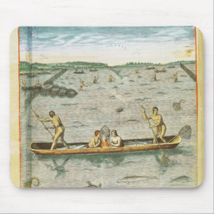 Wie der amerikanische Ureinwohner ihre Fische Mousepad