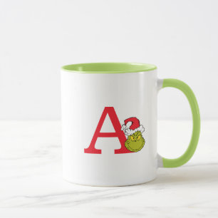 Wie der Grinch Weihnachten stahl Monogramm A Tasse