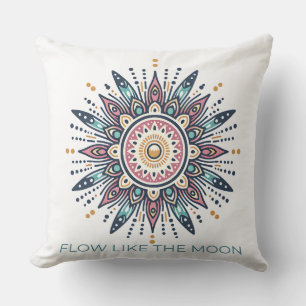 Wie der Mond Mandala spirituelles Design Kissen
