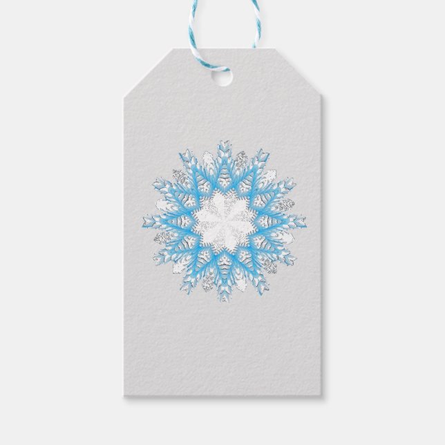 Wie der Schnee fliegt Geschenkanhänger (Vorderseite)